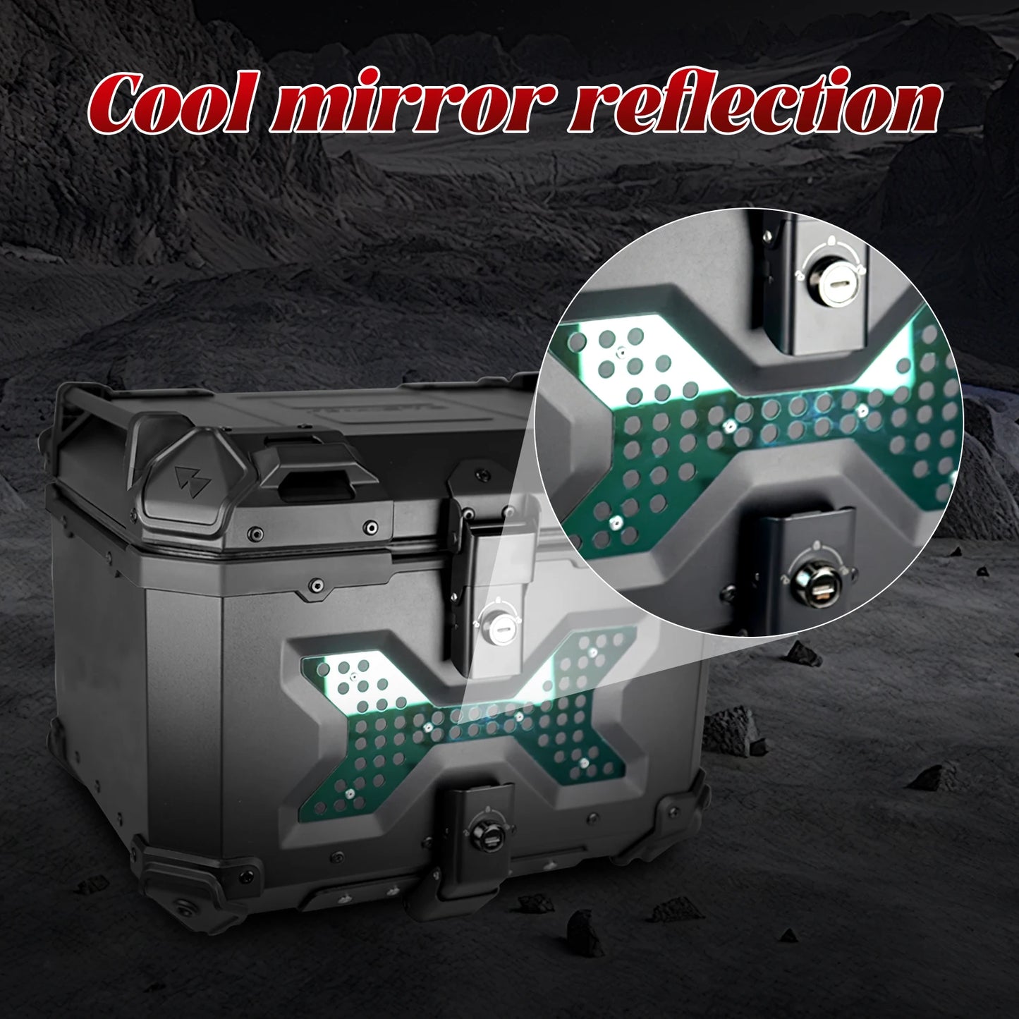45/55/65L Aluminum Motorcycle Trunk Tail Box Universal Motorcycle Top Case Helmet Box Multi-function Motorcycle Rear Luggage