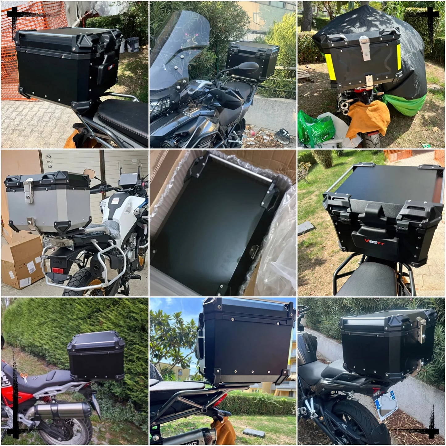 45/55/65L Aluminum Motorcycle Trunk Tail Box Universal Motorcycle Top Case Helmet Box Multi-function Motorcycle Rear Luggage