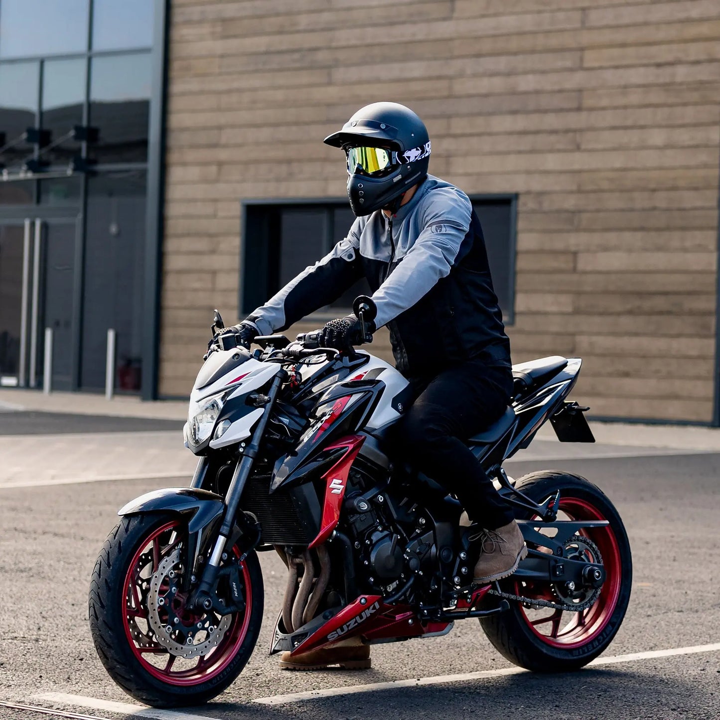 SM22410 Summer Spartan Air Men's Motorcycle Jacket Black/Grey Sized S to 3XL Ventilated Motorcycle