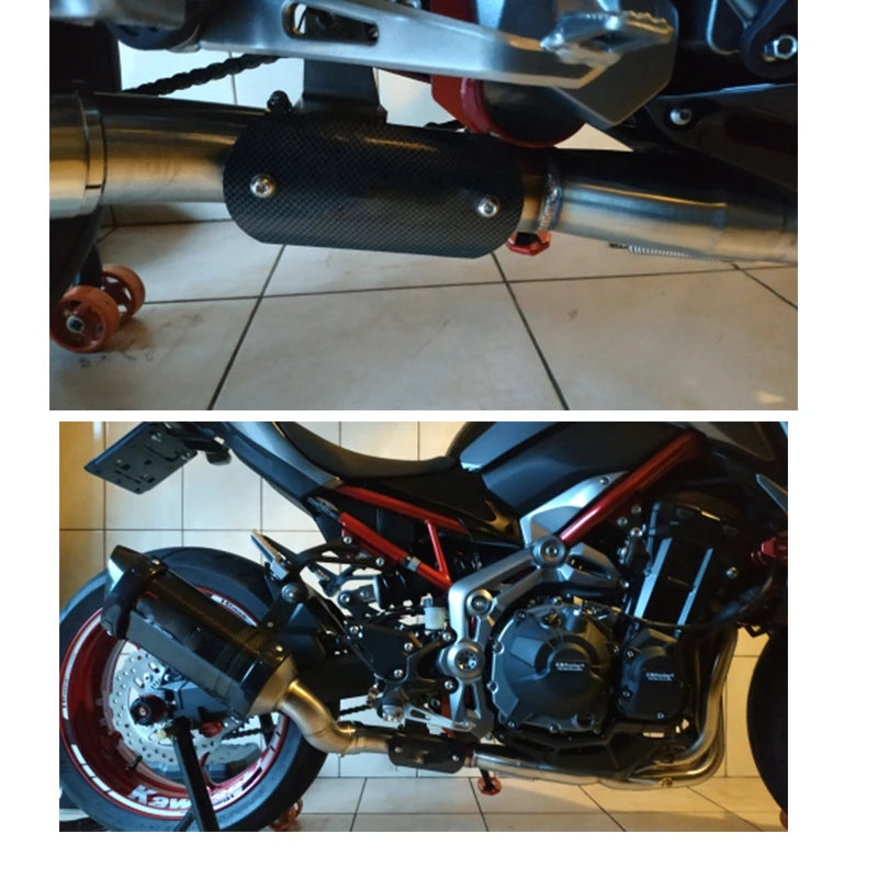 Universal Motorcycle Exhaust Pipe Protector Heat Shield Cover Guard Anti-scalding