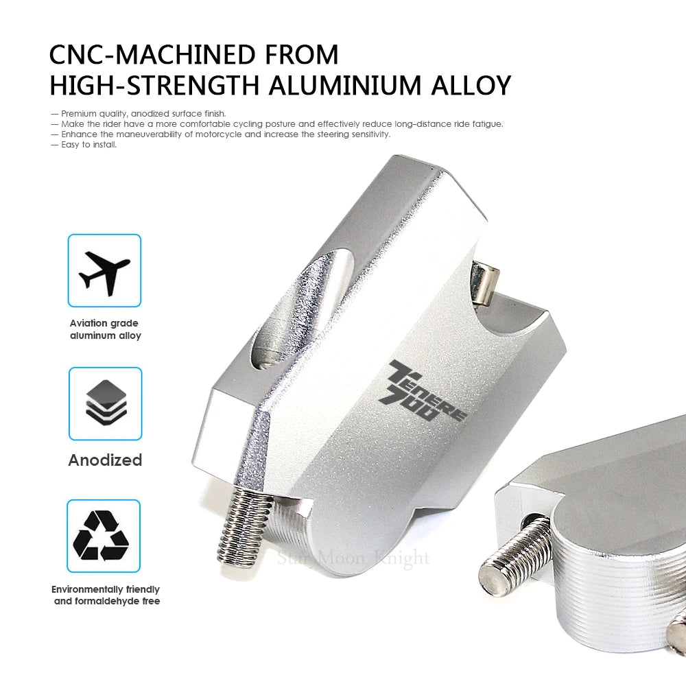 Motorcycle HandleBar Riser Handle Bar Mount Clamp Adapter For Yamaha Tenere 700 Tenere700 XT700Z XTZ 700 T7 T700 2019 -