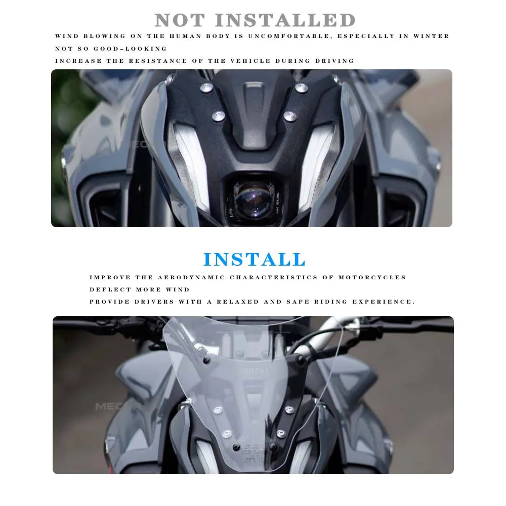 Motorcycles New Windshield FOR YAMAHA MT07 Accessories MT 07 2021 Windscreen Air Wind Deflector Transparent
