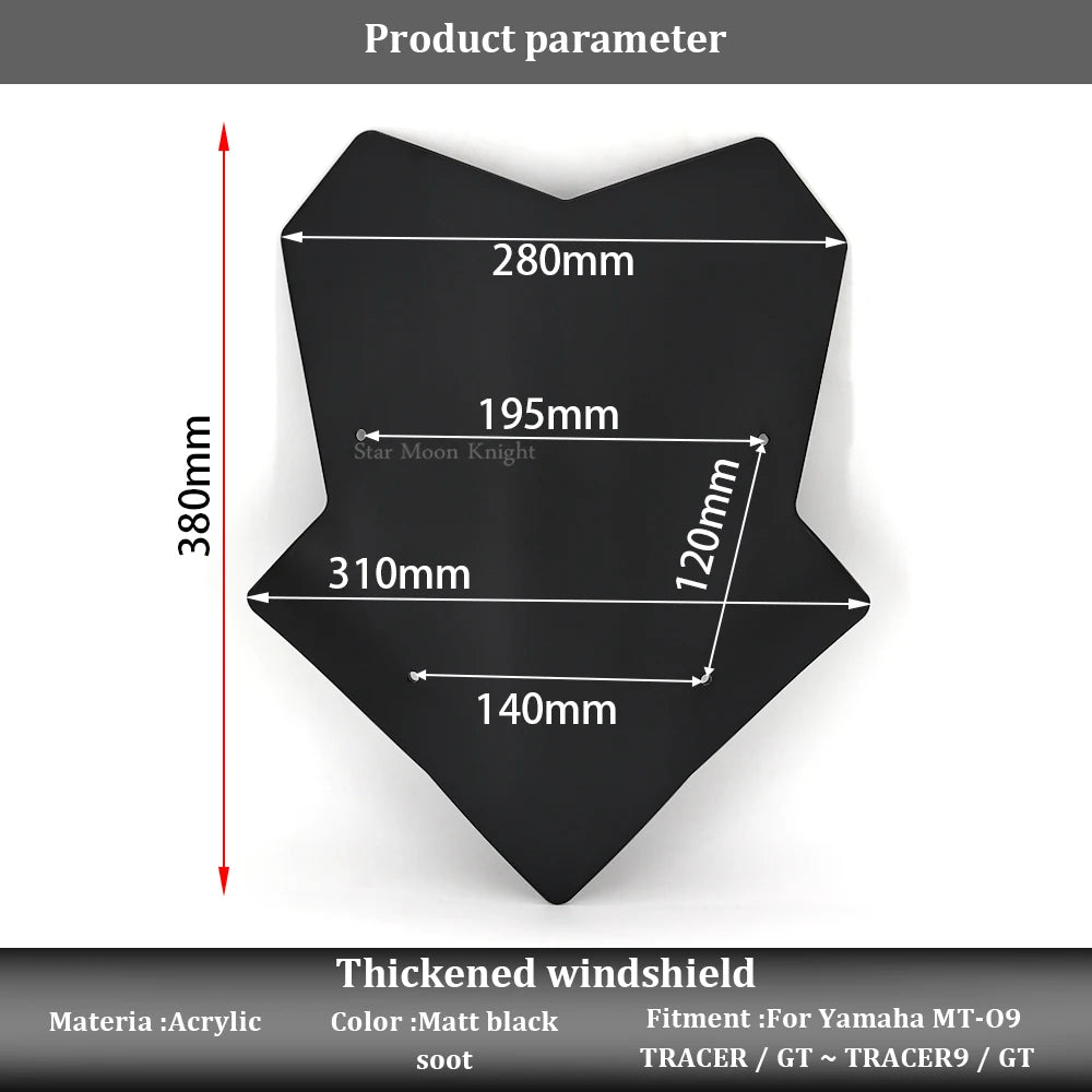 Windscreen Windshield Deflector Protector Wind Screen Fit For YAMAHA MT-09 TRACER MT09 TRACER 900 GT 2018 - 2021 TRACER 9 GT