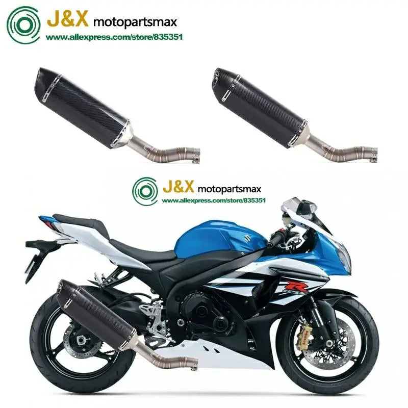 Slip On For Suzuki GSXR1000 GSX R1000 GSXR 1000 Motorcycle Exhaust Adapter Middle Link Pipe Escape Muffler Tube Exhaust