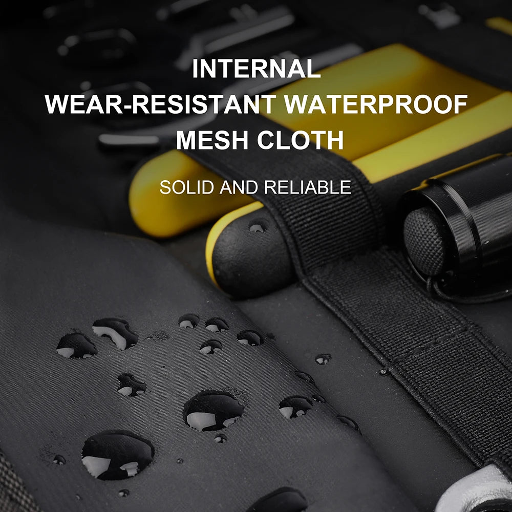 Rhinowalk Motorcycle Tool Bag Roll Toolkit Saddle Bag Portable Repair Kit Storage Pouch Universal Large Capacity Side Tool Bag