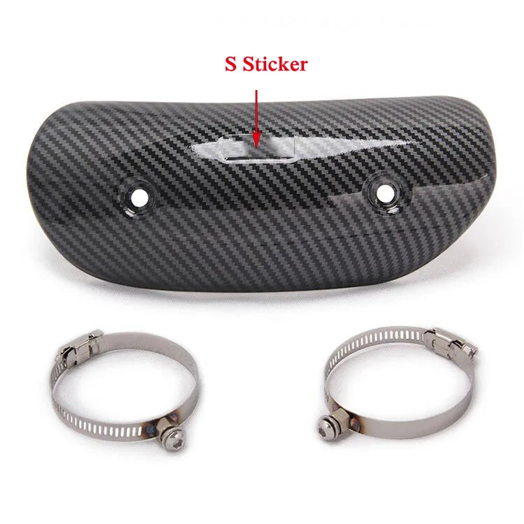 Motorcycle Exhaust Pipe Carbon Fiber Protector Heat Shield Cover Guard Anti-scalding Cover For CB650F MT07 TMAX530 CB400 XMAX300