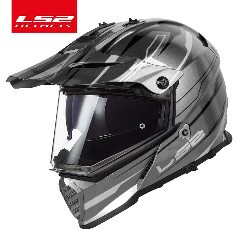 LS2 PIONEER EVO Motocross Helmet double lens ls2 MX436 off-road motorcycle helmets capacete moto casco casque