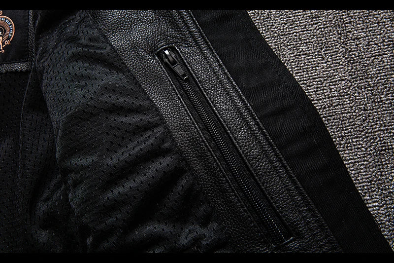 Free shipping. Brand new Pro motor biker real leather jacket.black men rider cowhide coat.quality leather cloth cuero natural