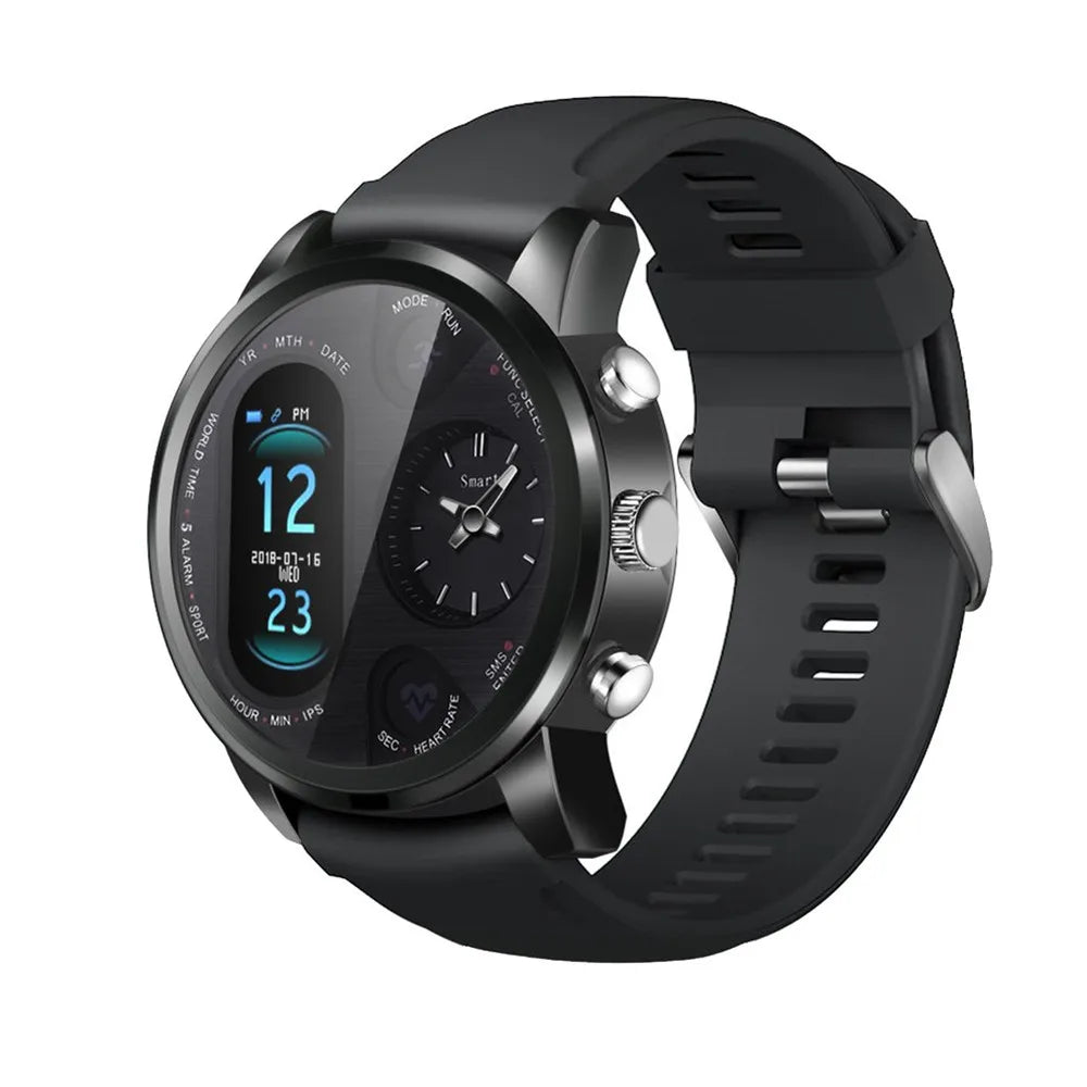 T3PRO t3 Dual Time Hybrid Watch Japanese Quartz Movement IPS Screen Message Display Call Reminder Heart Rate for Ios Android