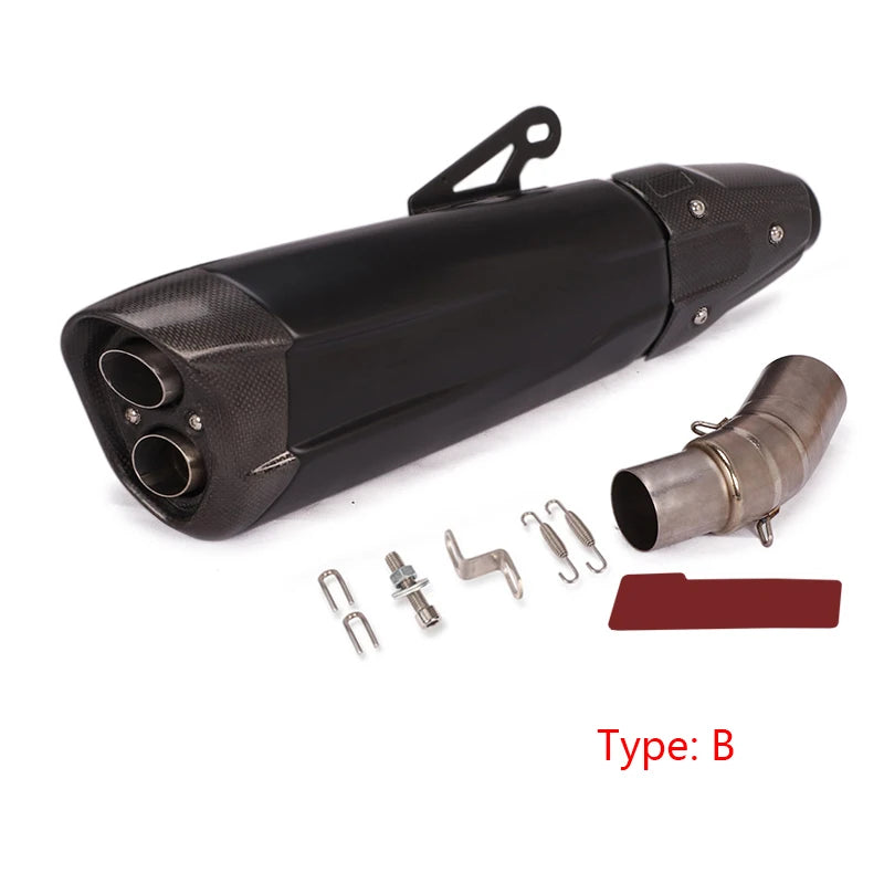 550mm for BMW R1250R/RS/RT/GS R1250GS ADV 2019 2020 Exhaust Pipe Motorcycle Mid Link Tube 51mm Dual-outlet Muffler Escape Pipe