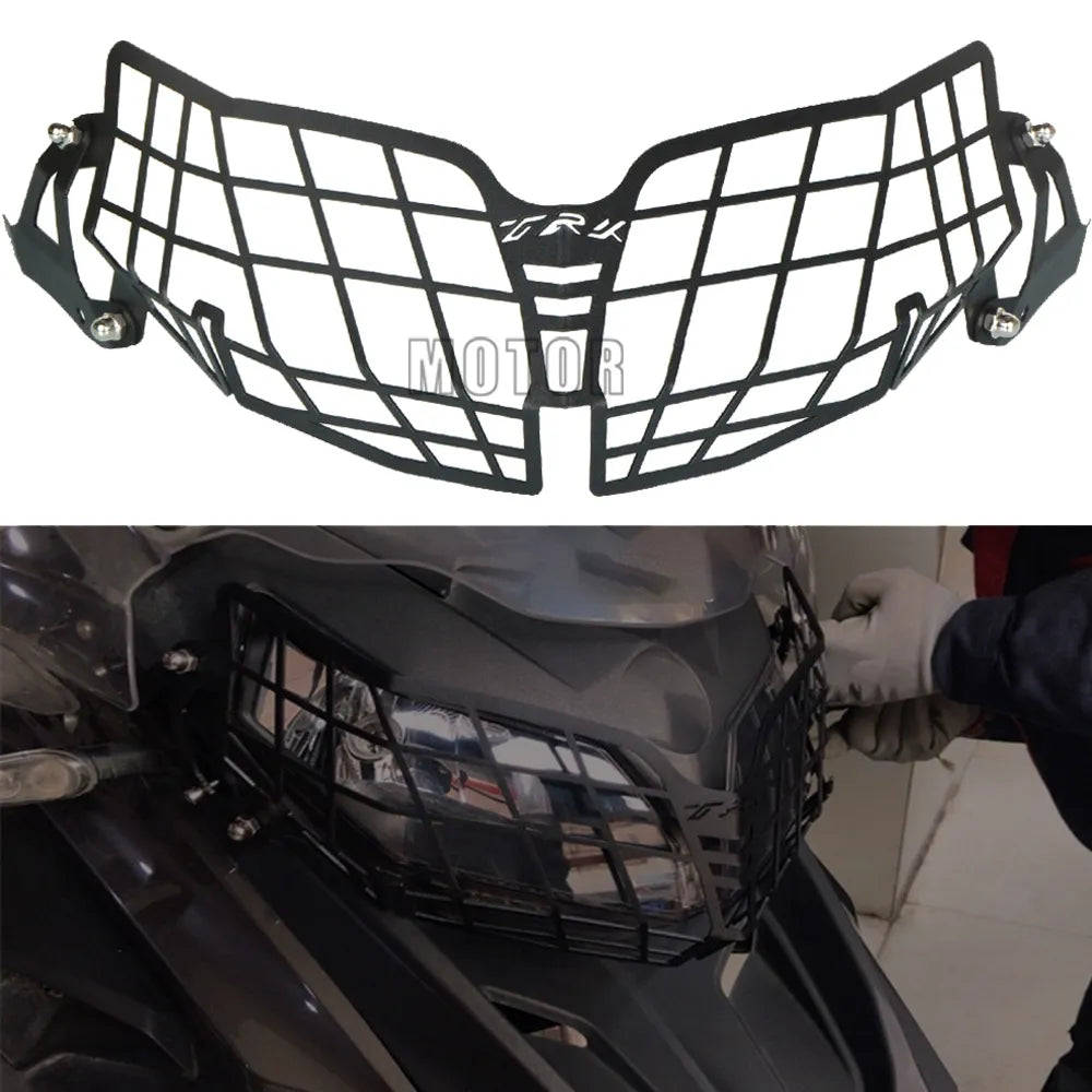 For Benelli TRK502 TRK502X TRK 502 502X 2018-2021 2020 Motorcycle Accessories Headlight Head Light Guard Protector Grille Covers