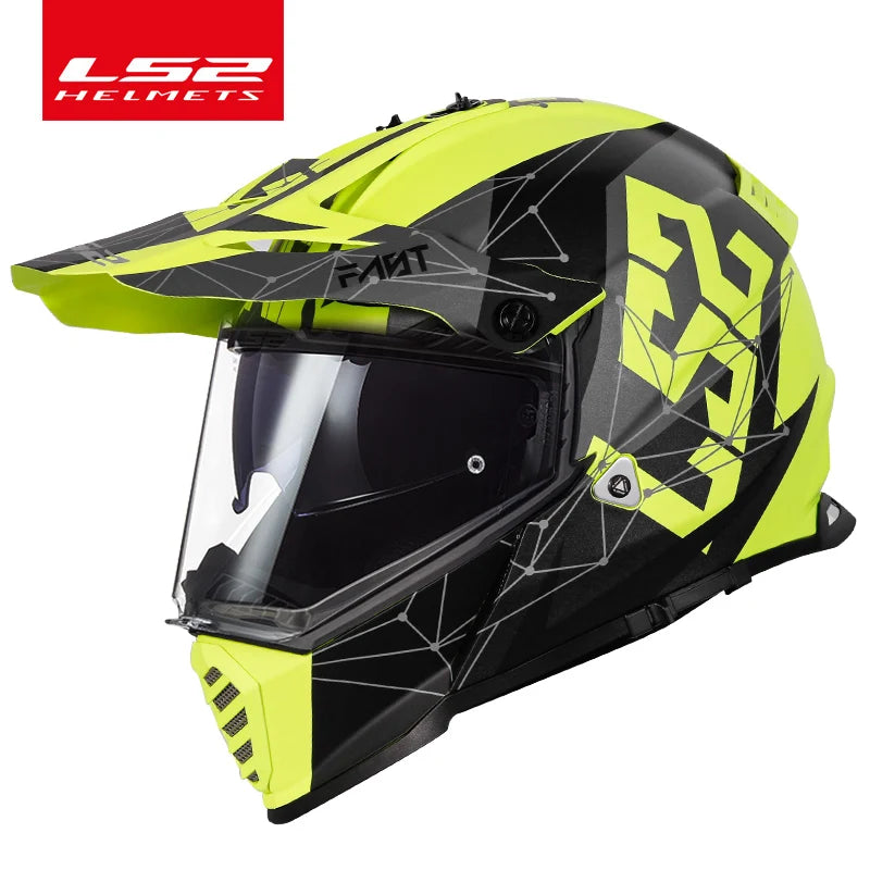 LS2 PIONEER EVO Motocross Helmet double lens ls2 MX436 off-road motorcycle helmets capacete moto casco casque