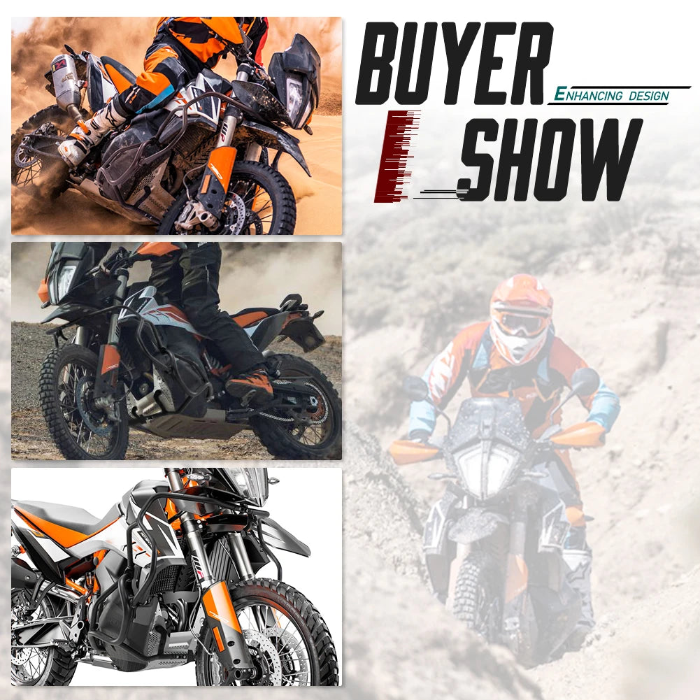Motorcycle Accessories Engine Guard Crash Bars Bumper Frame Protector Fairing For KTM 790 Adventure R 790 ADV 2019-2023 Black US