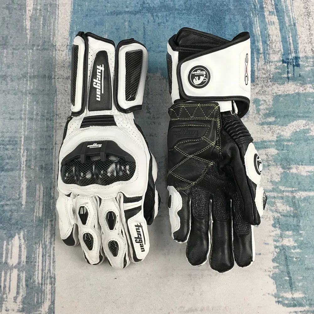 Furygan AFS 10 Motorcycle Gloves Long Knight Carbon Fiber Drop Protection Leather Wear Breathable Riding Glove