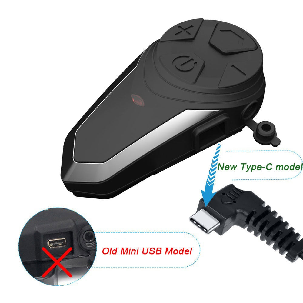 BT-S3 Motorcycle Helmet Intercom Headset Headphones BTS3 Motorbike Communication System FM Radio 3 Riders Walkietalkie
