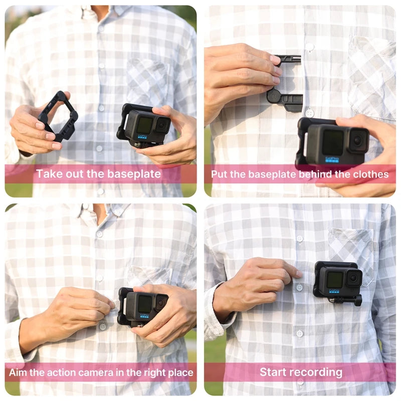 Ulanzi GP-16 Quick Release Adapter Magnetic Base Mout GoPro Accessories for GoPro Hero 12/11/10/9/8/7/6/5/4 Max DJI Osmo Action