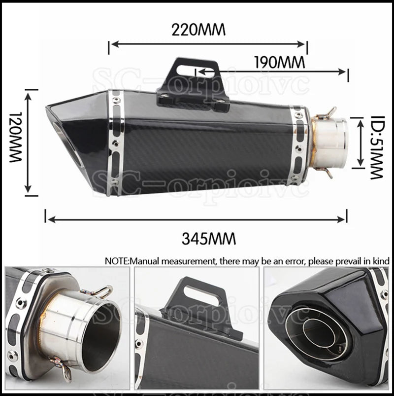 MT-07 FZ-07 Full Motorcycle Exhaust System Escape Moto Slip on For Yamaha MT07 FZ07 2014-2021 MT 07 TRACER 700 Xsr700 2016-2019