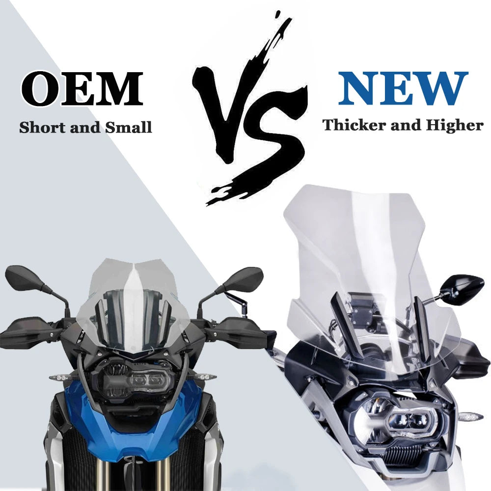 For BMW R1250GS R1200GS Adventure R1250 GS LC ADV Windshield Windscreen Wind Shield Screen Deflector Spoiler Protector 2013-2023