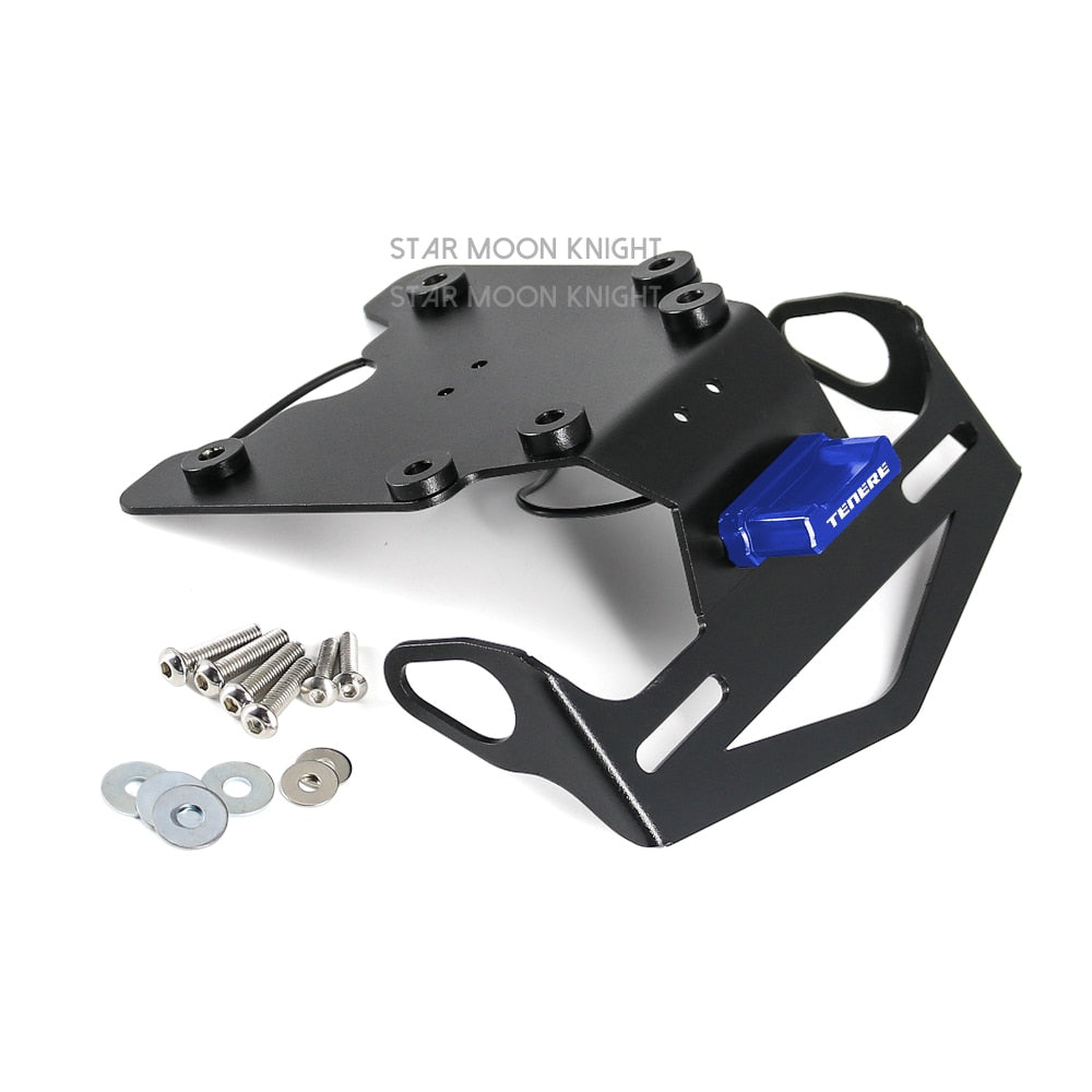Motorcycle Rear License Plate Holder Bracket with Light Tail Tidy Fender Eliminator For Yamaha Tenere 700 XT700Z Tenere700 2019-