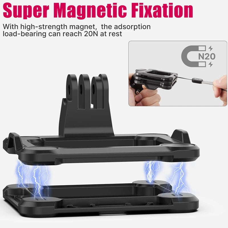 Ulanzi GP-16 Quick Release Adapter Magnetic Base Mout GoPro Accessories for GoPro Hero 12/11/10/9/8/7/6/5/4 Max DJI Osmo Action