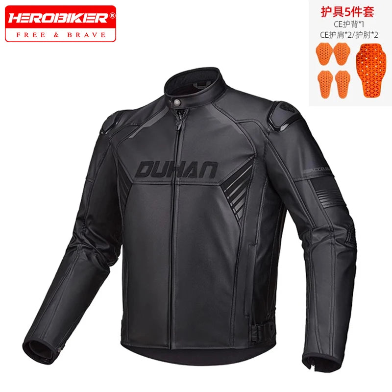 Fashion Motorcycle Riding Clothes Four Seasons General Motorcycle Leather Fall Prevention Warm Racing Clothing Equipment For Men