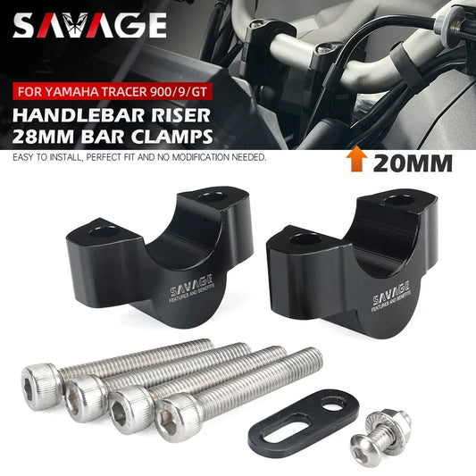 Tracer 900 9 GT Motorcycle Handlebar Riser For Yamaha Tracer 900GT 9GT 2021-2024 28mm 1 1/8" Handle Bar Clamp Heighten 20mm