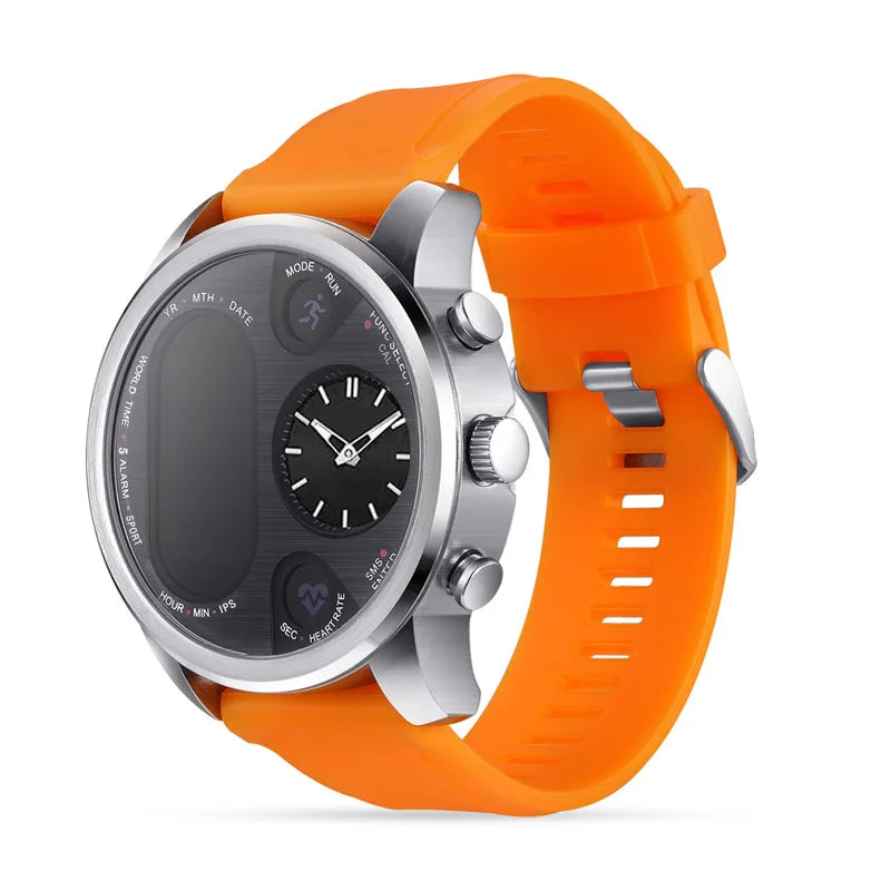 T3PRO t3 Dual Time Hybrid Watch Japanese Quartz Movement IPS Screen Message Display Call Reminder Heart Rate for Ios Android