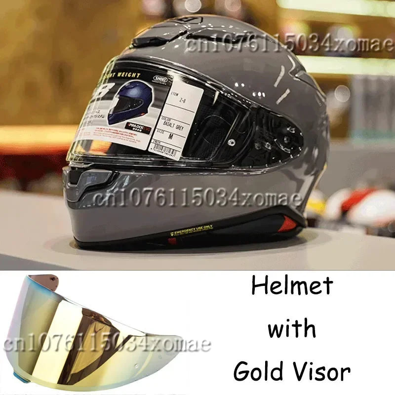 Shoei Z8 Bright Grey Full Face Helmet RF-1400 NXR2 Motorcycle Helmets Riding Motocross Racing Motobike Helmet