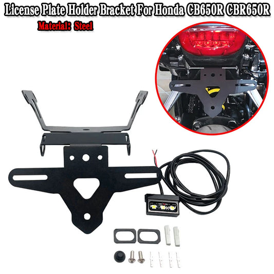 2023 New CB 650R Motorcycle License Plate Holder Tail Light Bracket Tidy Fender Eliminator For Honda CB650R CBR650R 2019-2022