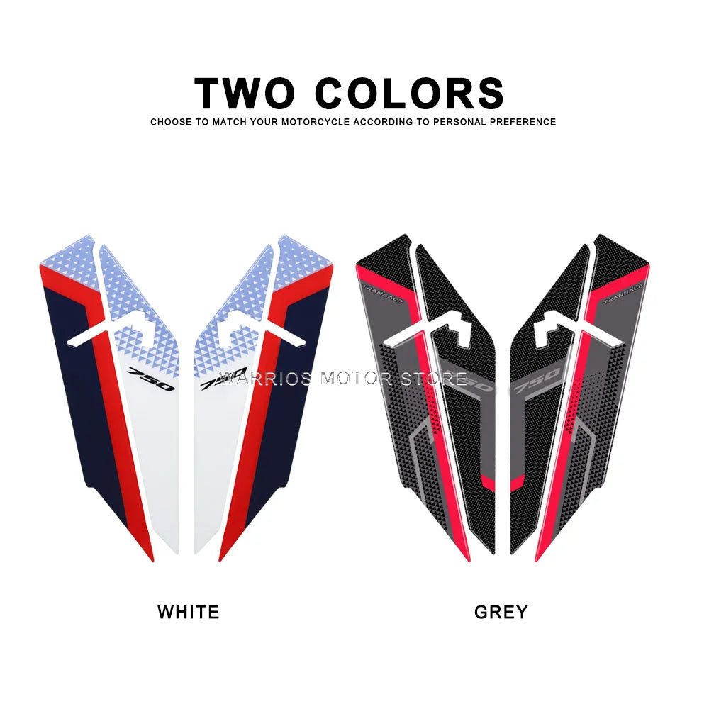 Motorcycle 3D Gel Resin Stickers Kit Guards Front Fender For HONDA XL750 TRANSALP DAL 2023