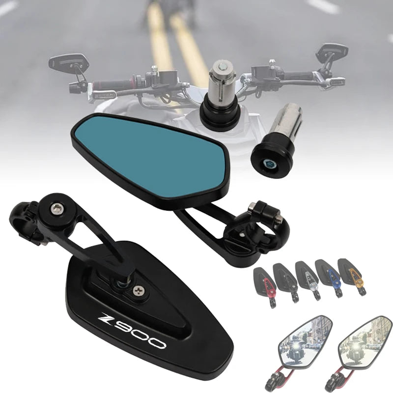 For kawasaki Z900 Z 900 2017-2019 2020 2021 2022 Motorcycle 22mm 7/8"Handle Bar Grips End Rearview Side Mirrors