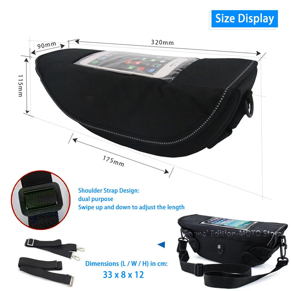 For Honda NC750X NC750 NC 750 X Modern Waterproof Motorcycle Handlebar Travel Navigation Bag