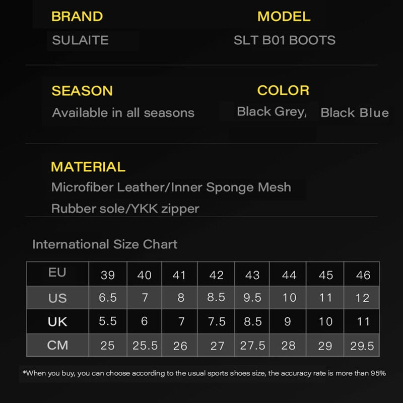Men's Motorcycle Shoes Four Seasons Motorbike Gear Shift Breatheable Anti-fall Rider Road Racing Casual Shoes Boots