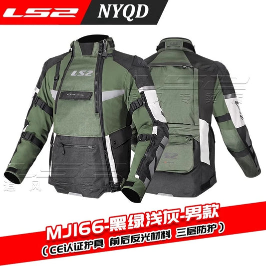 Original LS2 Motorcycle Riding Suit Long-distance Rally Suit Off-road Motorcycle Anti Fall Riding Pants for Men MJ166
