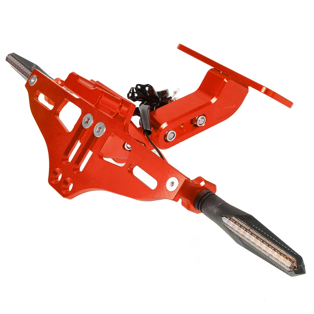 For Honda X-ADV XADV750  XADV 750 2017 - 2023 Universal Motorcycle Adjustable Tail Tidy Rear License Plate Holder With Led Light