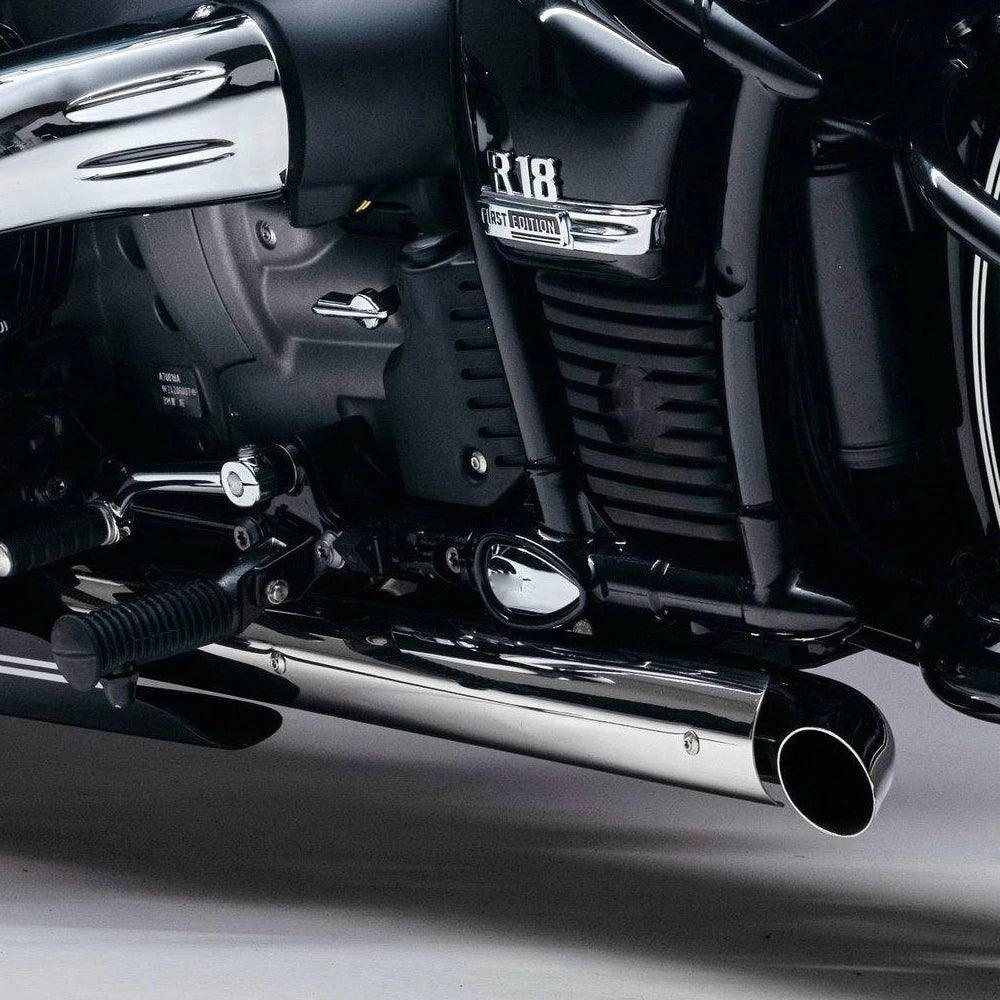 Short GP Bobber Slip Ons Mufflers Tail Pipe Slip-On Exhaust System Fit For BMW R18 100 Year R18B R 18 B/Classic/Transcontinental