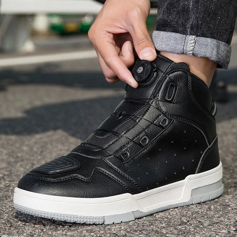 Summer New Motorcycle Boots Men Women Knight Outdoor Riding Anti-slip Spring Sneakers Shoes Bicycle Mountain Racing Road Speed