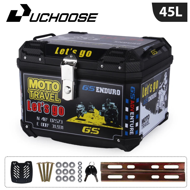 45L Motorcycle Tail Box Universal For R1200GS R1250GS F800GS F850GS G310gs F750gs Top Rear Luggage Tool Tail Box Large Capacity