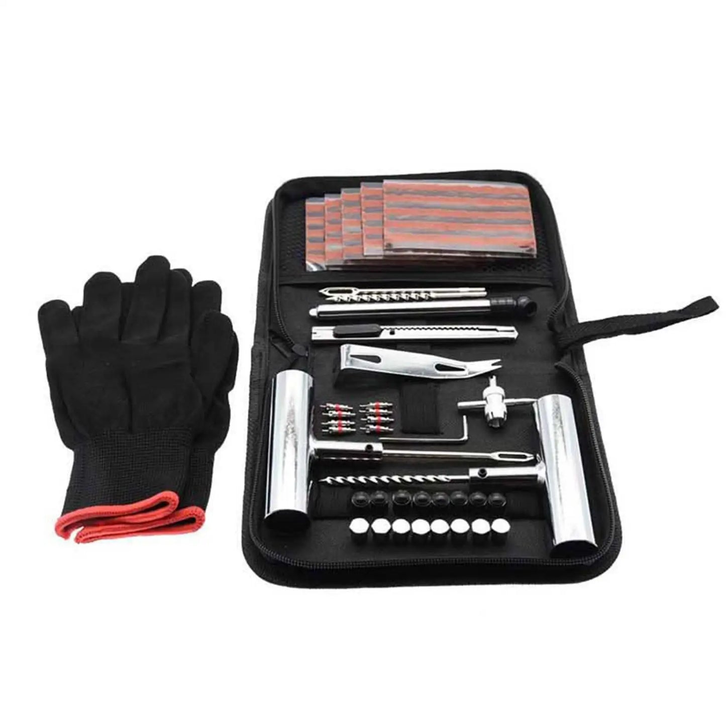 Car Tyre Repair Set Universal Flat Tire Puncture Patch Tool Set with Plugs for Cars Trailers