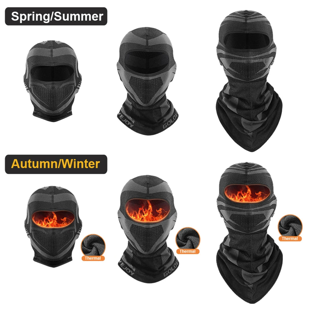 Men Balaclava Motorcycle Face Mask Full Face Winter Cold-proof Ski Mask Motorcycle Cycling Bike Scarf Hat Casco Moto Helmet Hood