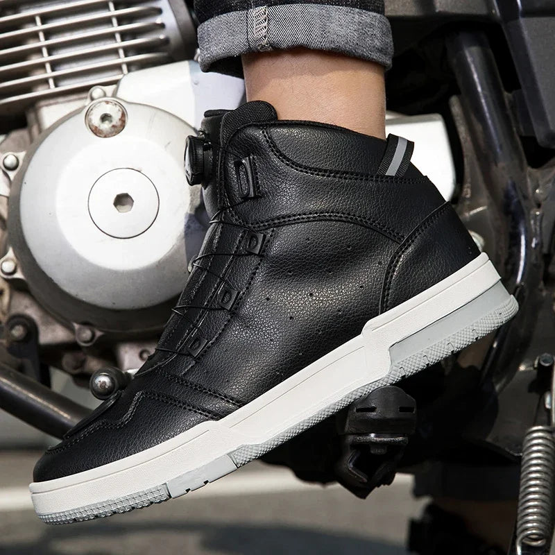 Summer New Motorcycle Boots Men Women Knight Outdoor Riding Anti-slip Spring Sneakers Shoes Bicycle Mountain Racing Road Speed