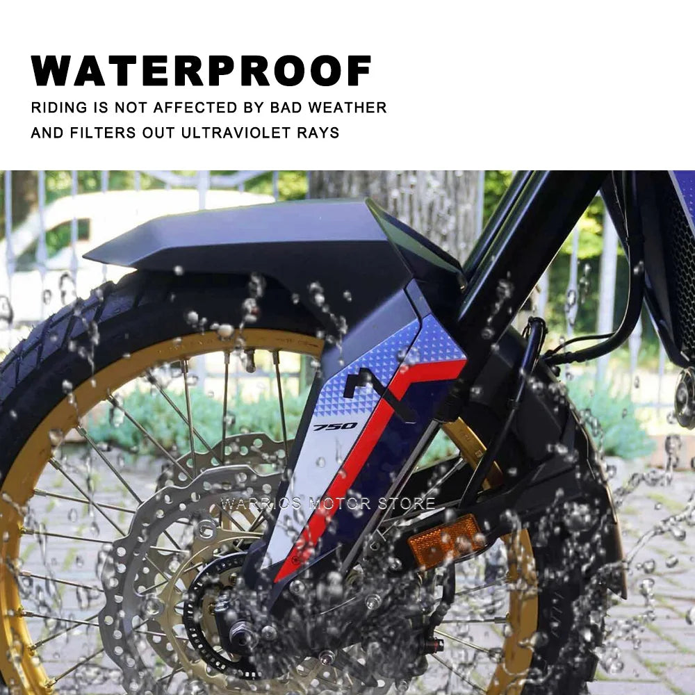 Motorcycle 3D Gel Resin Stickers Kit Guards Front Fender For HONDA XL750 TRANSALP DAL 2023