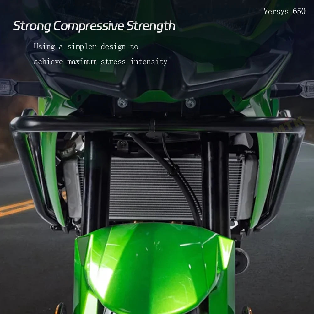 MTK For Kawasaki Versys 650 Versys650 2022 2023 Motorcycle Crash Bar Engine Guard Fall Protection Bumper Accessories