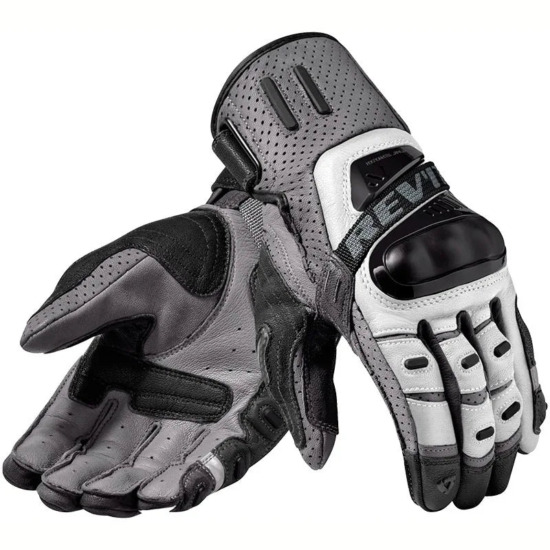 Motorcycle Leather Gloves Carbon Fiber Protective Motocross Motorbike Glove Racing Riding Breathable touch screen drop resistant