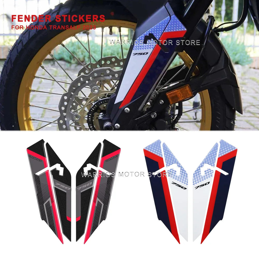 Motorcycle 3D Gel Resin Stickers Kit Guards Front Fender For HONDA XL750 TRANSALP DAL 2023