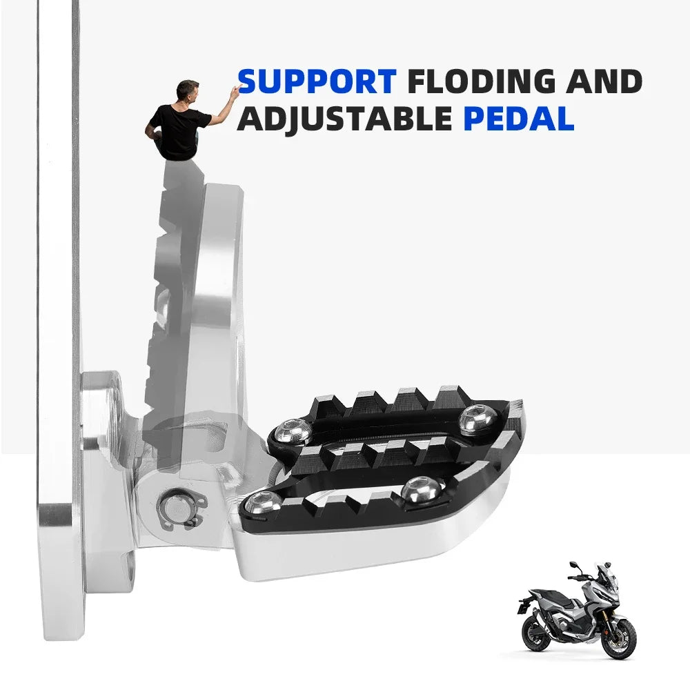 Motorcycle Footrests For HONDA XADV X-adv 750 XADV750 2021 2022 2023 Foot Pegs Aluminum Alloy Rear Pedals Foot Stand Folding Kit