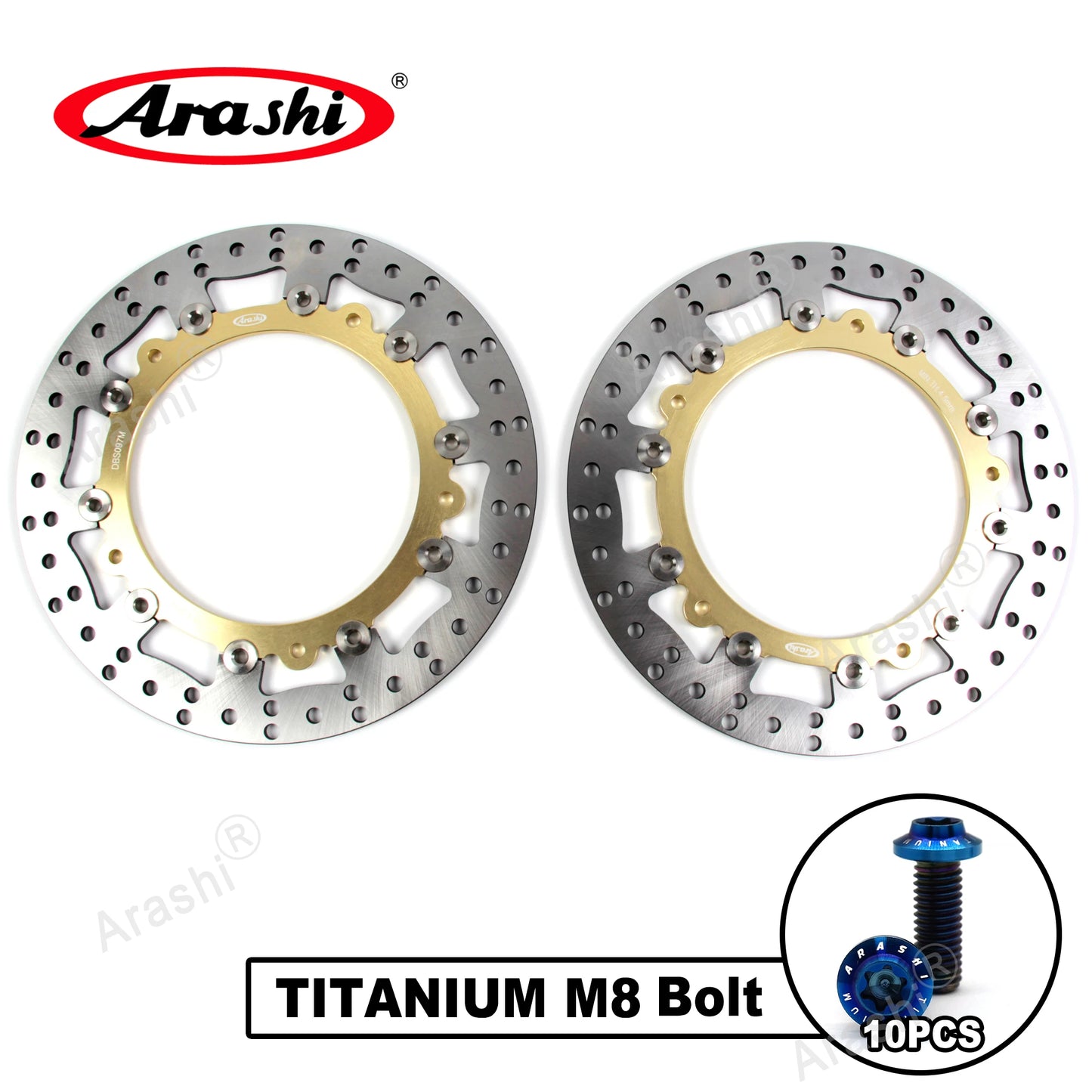 Arashi 2PCS For BMW R1200GS ABS 2013 2014 2015 2016 2017 2018 CNC Floating Front Brake Discs Rotors R 1200 GS R1200 Accessories