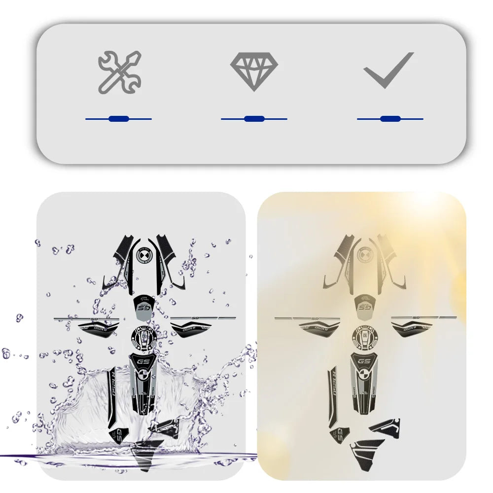 r1250 gs 2023 Motorcycle 3D Epoxy Resin Sticker Kit For BMW R 1250 GS Adventure Triple Black 2023 R1250 GS Adventure