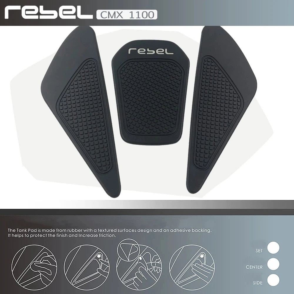 For Honda REBEL500 REBEL300 REBEL CMX 500 300 CM500 CM300 Motorcycle Accessories Gas Tank Protect Sticker Fuel Cap Cover Pad