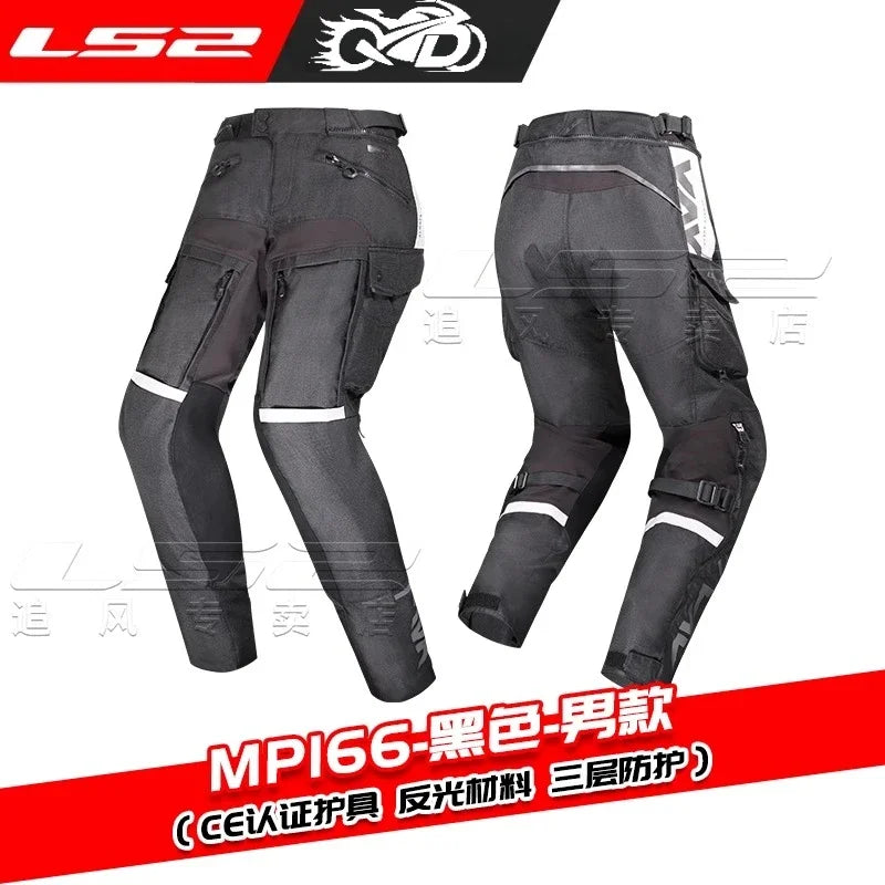 Original LS2 Motorcycle Riding Suit Long-distance Rally Suit Off-road Motorcycle Anti Fall Riding Pants for Men MJ166